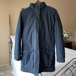 LL BEAN WOMEN'S PARKA JACKET COAT NAVY HOODED S